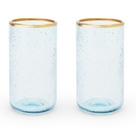 Aqua Bubble Glass Tumbler Set by Twine®
