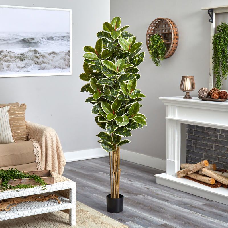 6’ Oak Artificial Tree UV Resistant (Indoor/Outdoor)