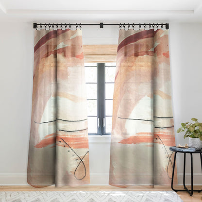 Alyssa Hamilton Art Aly 3 Minimal Pinks White Window Treatment - Decor Addict, LLC