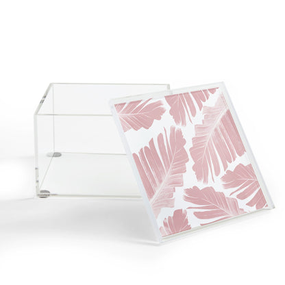 Anitas Bellas Artwork Blush Banana Leaves Dream 11 Acrylic Storage - Decor Addict, LLC