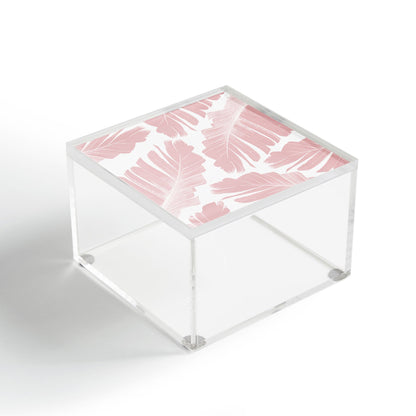 Anitas Bellas Artwork Blush Banana Leaves Dream 11 Acrylic Storage - Decor Addict, LLC