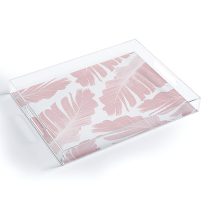 Anitas Bellas Artwork Blush Banana Leaves Dream 11 Acrylic Storage - Decor Addict, LLC