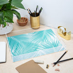 Anitas Bellas Artwork Soft Turquoise Palm Leaves Dream Rangement en acrylique