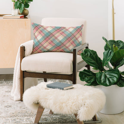 Avenie Diagonal Tartan Vintage Throw Pillow - Decor Addict, LLC