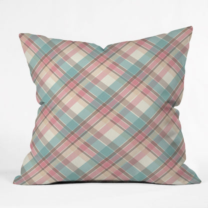 Avenie Diagonal Tartan Vintage Throw Pillow - Decor Addict, LLC