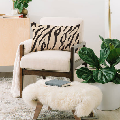 Avenie White Tiger Stripes Throw Pillow - Decor Addict, LLC