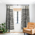 Bohomadic Studio Minimal Series Black Striped Arch Window Treatment