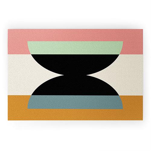 Color Poems Minimalismo abstracto V Colección de alfombras de bienvenida