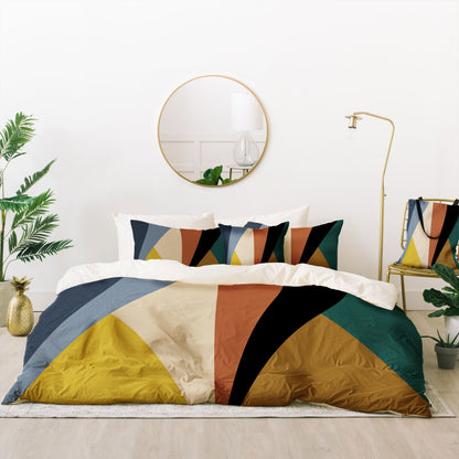 Colour Poems Geometric Triangles Bold Bedding Collection - Decor Addict, LLC