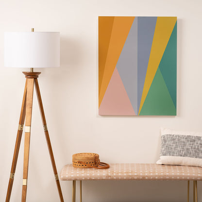Colour Poems Geometric Triangles Rainbow Wall Art - Decor Addict, LLC