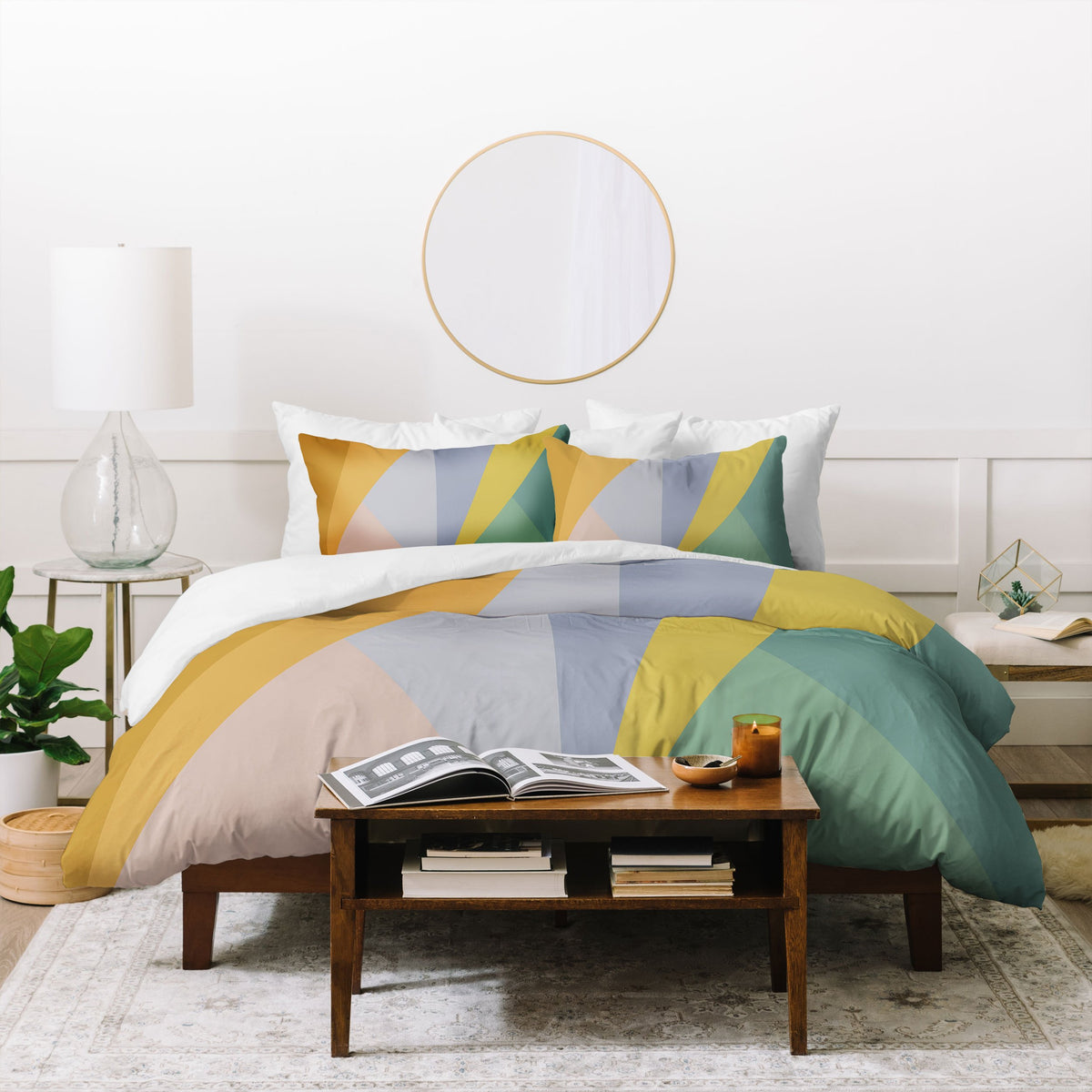 Colour Poems Geometric Triangles Rainbow Bedding Collection - Decor Addict, LLC