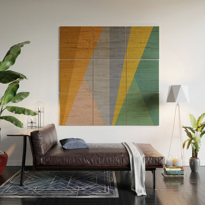 Colour Poems Geometric Triangles Rainbow Wall Art - Decor Addict, LLC