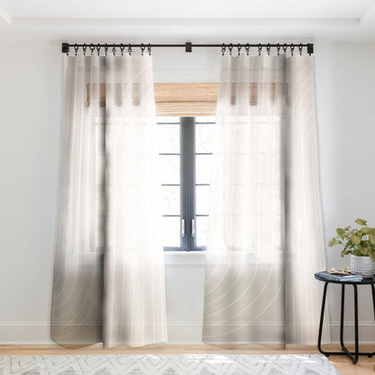Colour Poems Minimal Line Curvature Off White Window Treatment - Decor Addict, LLC