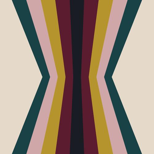 Colour Poems Retro Stripes Reflection Iii Bedding Collection