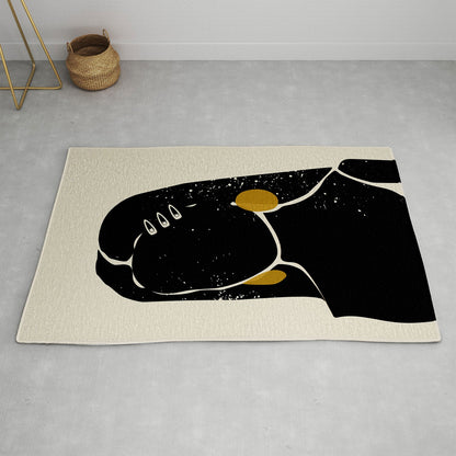 Domonique Brown Black Hair No 3 Rug Collection - Decor Addict, LLC