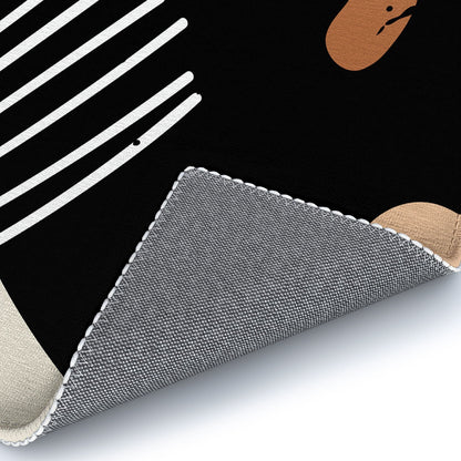 Domonique Brown Black Hair No 4 Rug Collection - Decor Addict, LLC