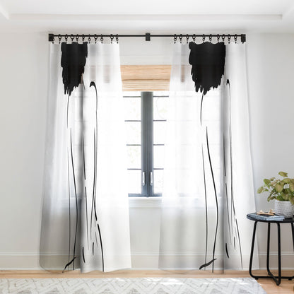Domonique Brown Nude In Black No 2 Window Treatment - Decor Addict, LLC