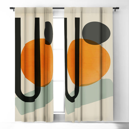 Domonique Brown Oranges Window Treatment - Decor Addict, LLC