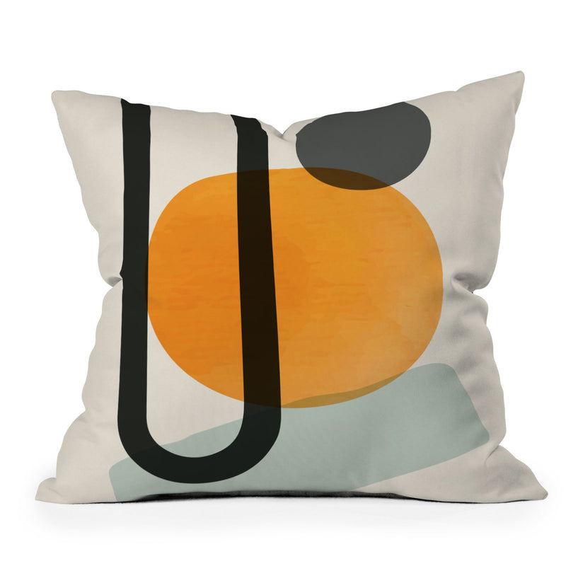 Domonique Brown Oranges Theme Throw Pillow