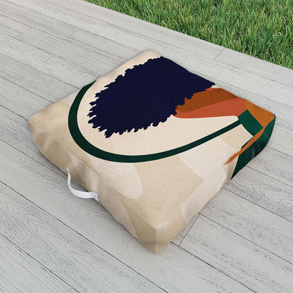 Domonique Brown Stay Home No 3 Floor Pillow Collection - Decor Addict, LLC