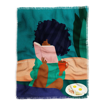 Domonique Brown Stay Home No 5 Throw Blanket - Decor Addict, LLC