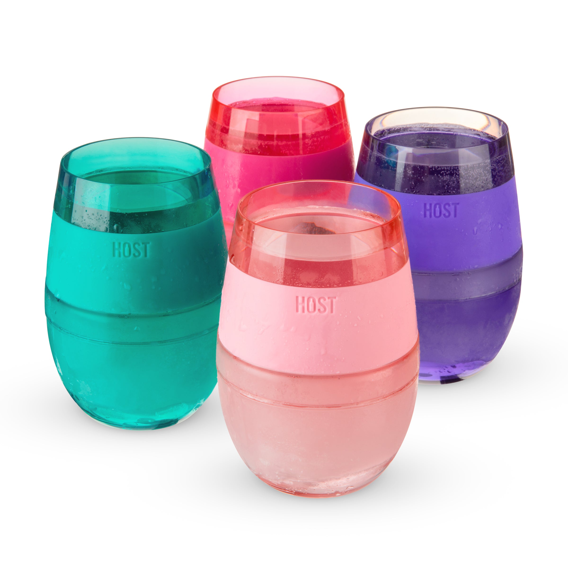 HOST Freeze Insulated Martini Cooling Cups, Plastic Freezer Gel