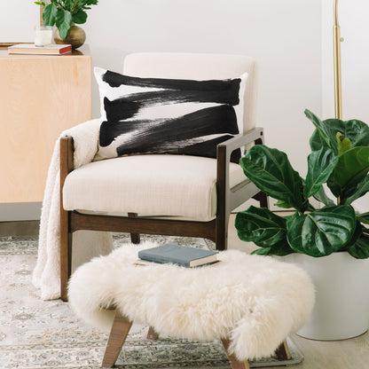 Galleryj9 Black Brushstrokes Theme Throw Pillow - Decor Addict, LLC