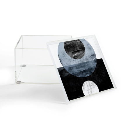 Galleryj9 Circles Black And White Geometric Mid Century Modern Abstract Acrylic Storage - Decor Addict, LLC