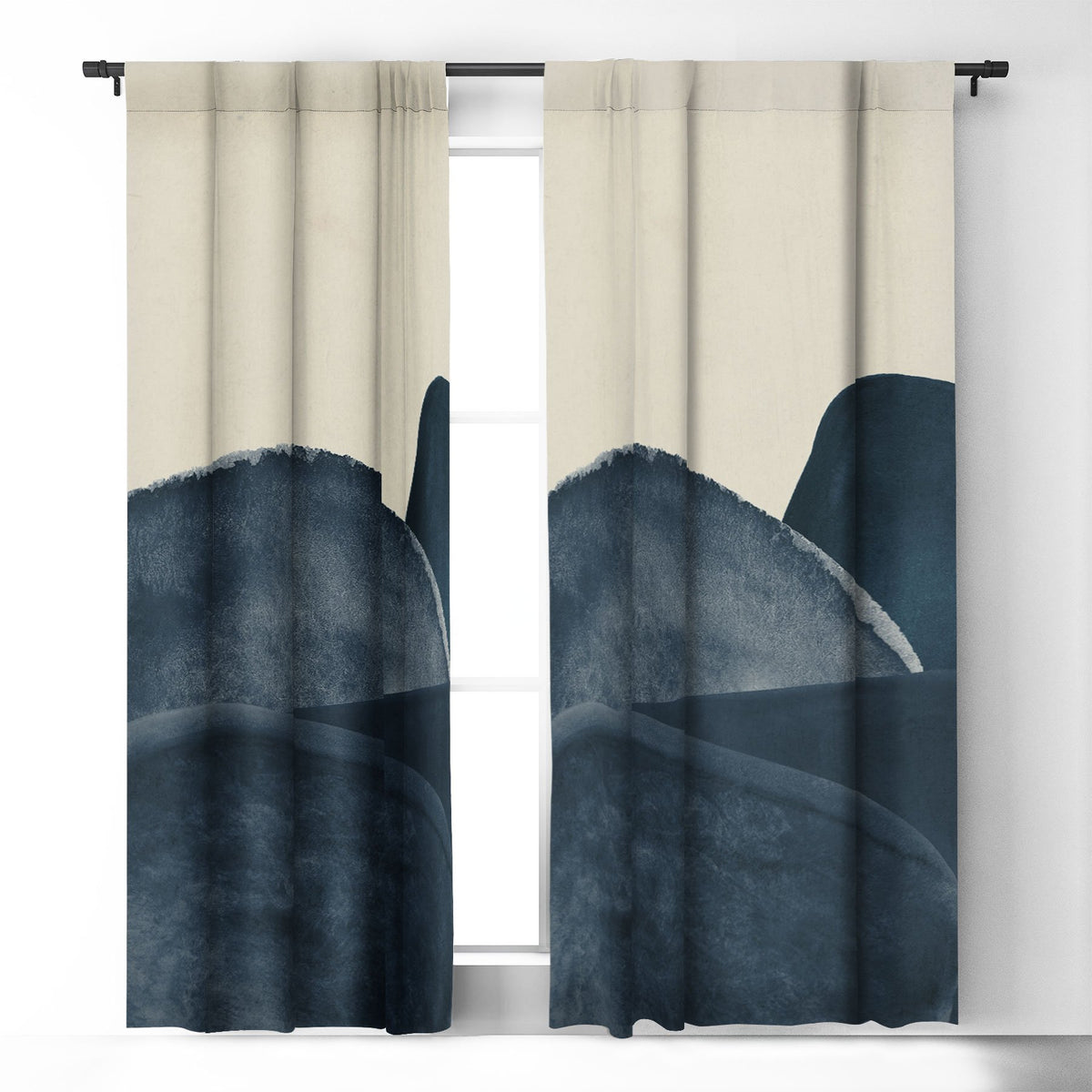 Iris Lehnhardt Blue Landscape Window Treatment - Decor Addict, LLC