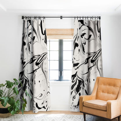 Jacqueline Maldonado Black And White Marble Window Treatment - Decor Addict, LLC