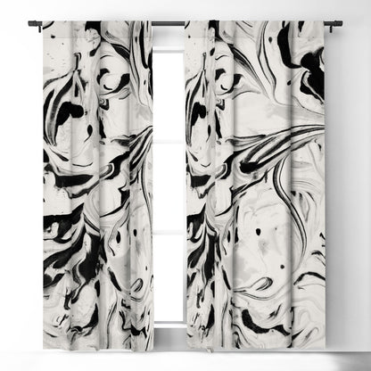 Jacqueline Maldonado Black And White Marble Window Treatment - Decor Addict, LLC
