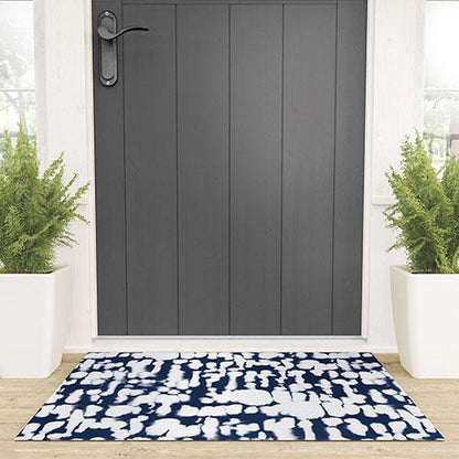 Jacqueline Maldonado Inky Inverse Dark Blue Welcome Mat Collection - Decor Addict, LLC