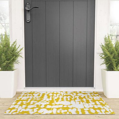 Jacqueline Maldonado Inky Inverse Yellow Welcome Mat Collection - Decor Addict, LLC