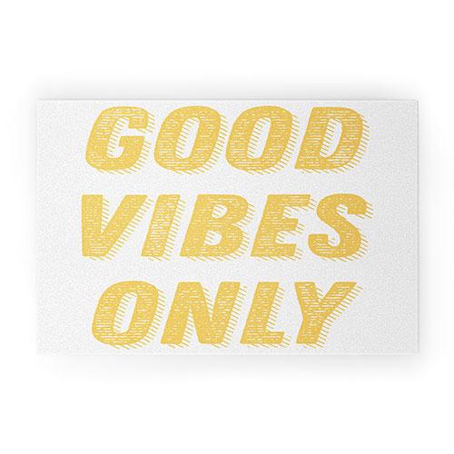 Juin Journal Good Vibes Only Bold Typograph Welcome Mat Collection