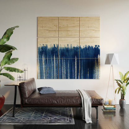 Kris Kivu Indigo Abstract Brush Strokes Wall Art - Decor Addict, LLC
