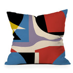 Little Dean Primary Abstract Throw Pillow