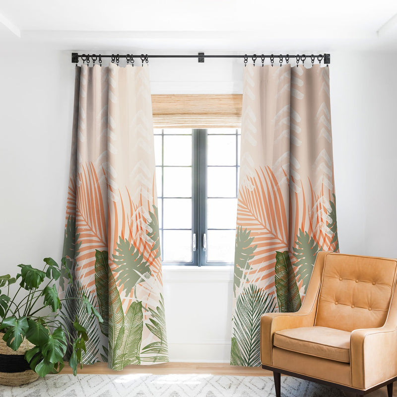 Marta Barragan Camarasa Traitement de fenêtre pastel plantes tropicales abstraites