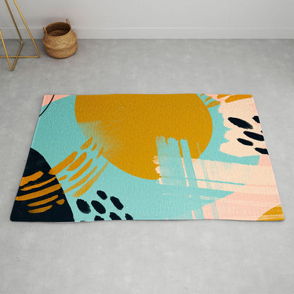 Marta Barragan Camarasa Brushstrokes Abstract Art I Rug Collection - Decor Addict, LLC