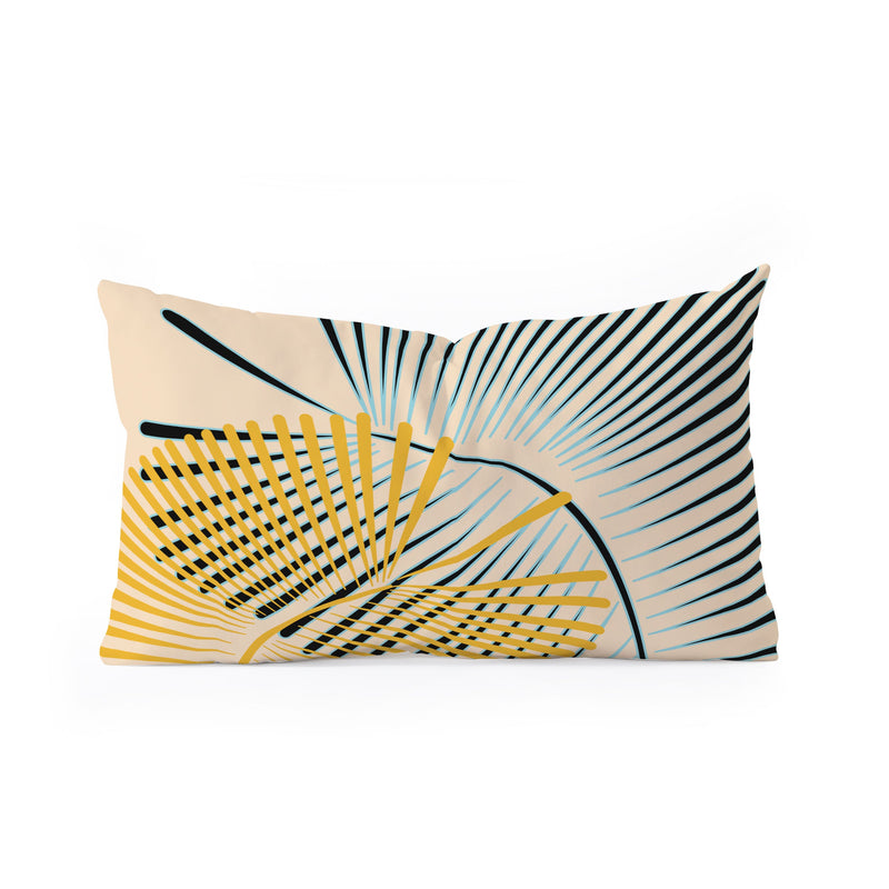 Mirimo Two Palm Leaves Yellow Throw Pillow Collection