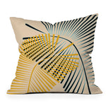 Mirimo Two Palm Leaves Yellow Throw Pillow Collection
