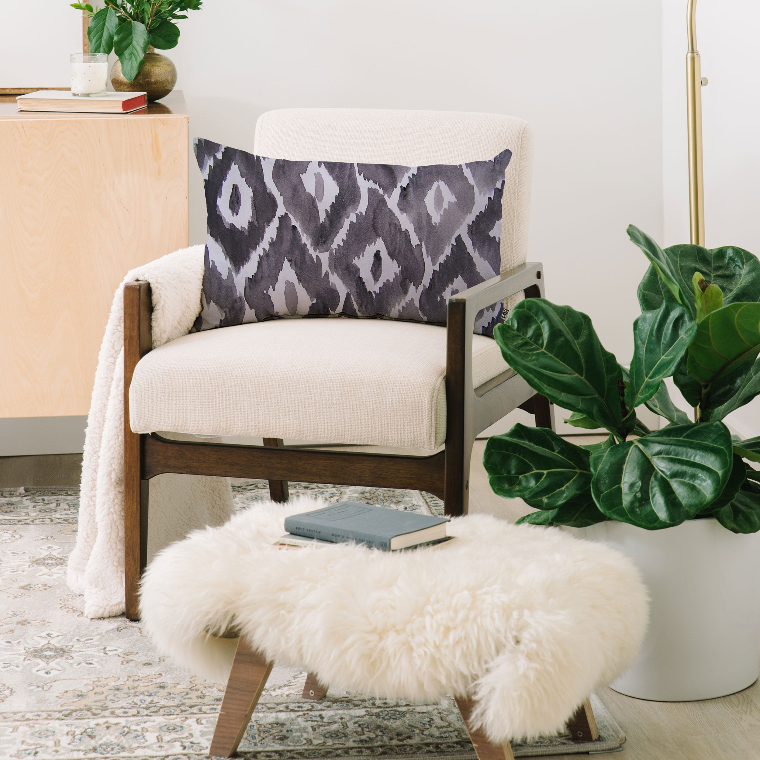 Natalie Baca Painterly Ikat Throw Pillow - Decor Addict, LLC