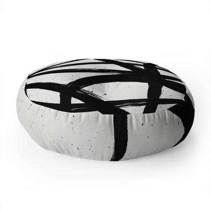 Ninola Design Japandi Minimal Black Marker Floor Pillow Collection - Decor Addict, LLC