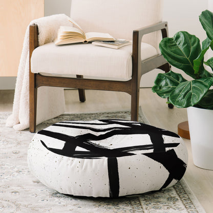 Ninola Design Japandi Minimal Black Marker Floor Pillow Collection - Decor Addict, LLC