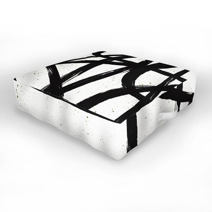 Ninola Design Japandi Minimal Black Marker Floor Pillow Collection - Decor Addict, LLC