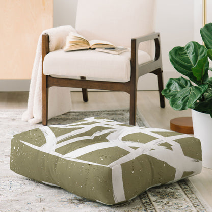 Ninola Design Japandi Minimal Marker Beige Floor Pillow Collection - Decor Addict, LLC