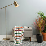 Ninola Design Moroccan Tropic Stripes Green Throw Blanket