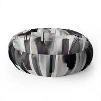 Ninola Design Watery Stripes Japandi Black Floor Pillow Collection - Decor Addict, LLC