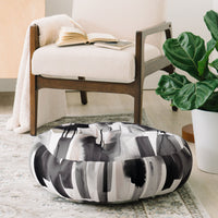 Ninola Design Watery Stripes Japandi Black Floor Pillow Collection - Decor Addict, LLC