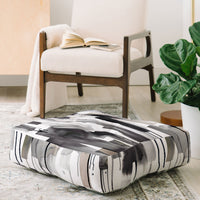 Ninola Design Watery Stripes Japandi Black Floor Pillow Collection - Decor Addict, LLC