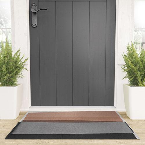 Orara Studio Modern Grey And Pink Welcome Mat Collection